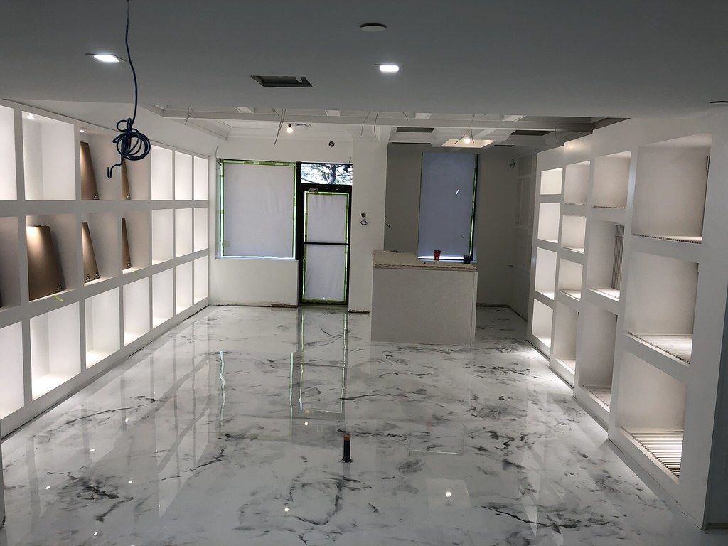 Commercial metallic epoxy flooring for Sioux Falls retail and showroom spaces